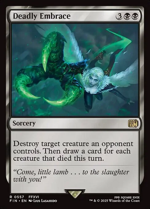 Deadly Embrace, carta Magic di tipo Sorcery illustrata da Lius Lasahido