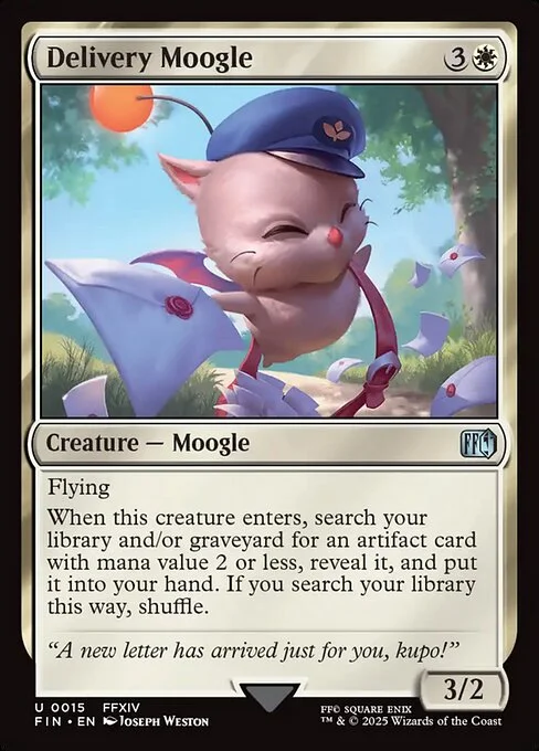 Delivery Moogle, carta Magic di tipo Creature — Moogle illustrata da Joseph Weston