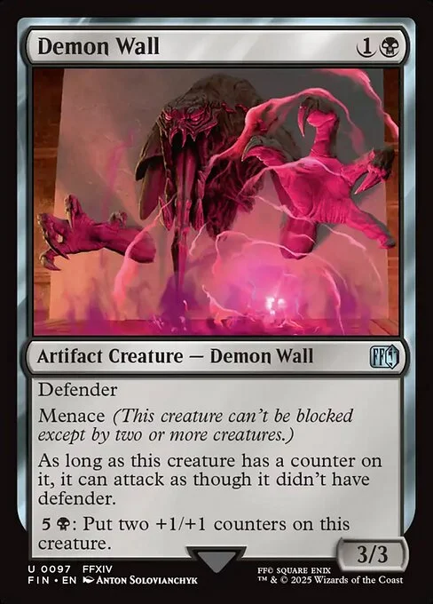 Demon Wall, carta Magic di tipo Artifact Creature — Demon Wall illustrata da Anton Solovianchyk