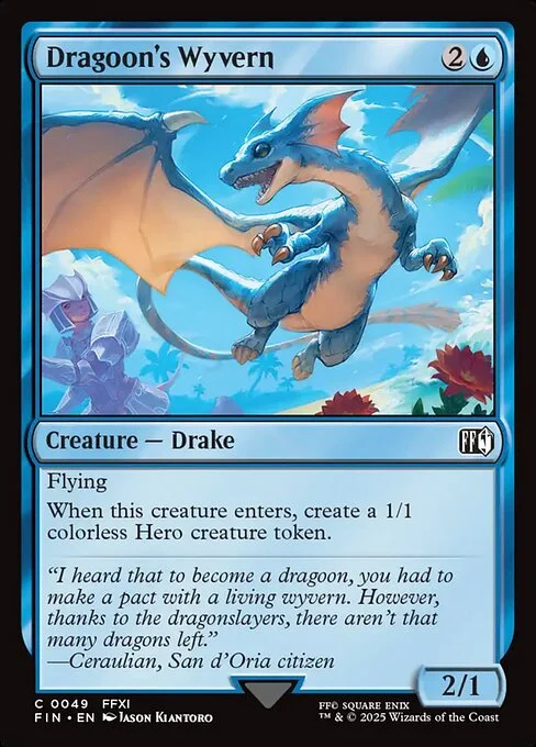 Dragoon's Wyvern, carta Magic di tipo Creature — Drake illustrata da Jason Kiantoro