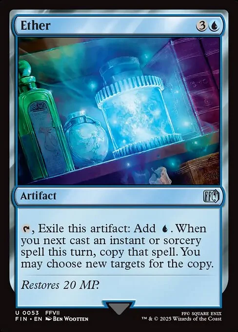 Ether, carta Magic di tipo Artifact illustrata da Ben Wootten