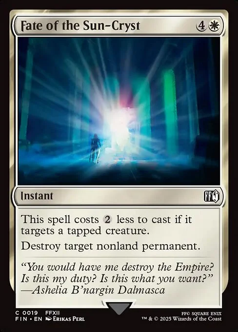 Fate of the Sun-Cryst, carta Magic di tipo Instant illustrata da Erikas Perl