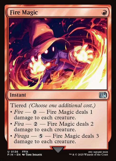 Fire Magic, carta Magic di tipo Instant illustrata da Toni Infante