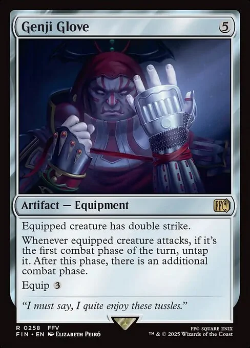 Genji Glove, carta Magic di tipo Artifact — Equipment illustrata da Elizabeth Peiró