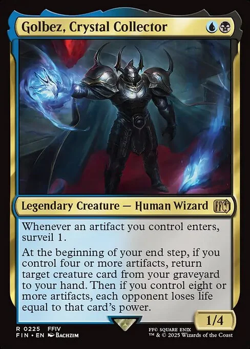 Golbez, Crystal Collector, carta Magic di tipo Legendary Creature — Human Wizard illustrata da Bachzim