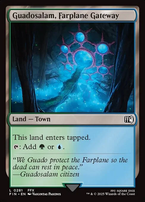 Guadosalam, Farplane Gateway, carta Magic di tipo Land — Town illustrata da Vaigintas Pakenis