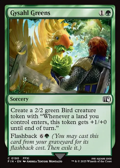 Gysahl Greens, carta Magic di tipo Sorcery illustrata da Andrea Tentori Montalto