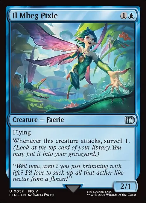 Il Mheg Pixie, carta Magic di tipo Creature — Faerie illustrata da Ramza Psyru