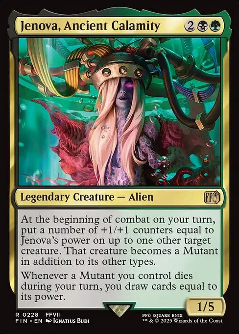 Jenova, Ancient Calamity, carta Magic di tipo Legendary Creature — Alien illustrata da Ignatius Budi