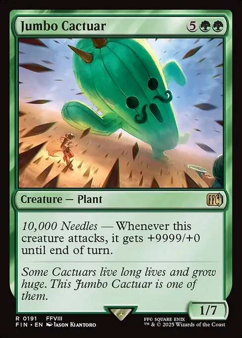 Jumbo Cactuar, carta Magic di tipo Creature — Plant illustrata da Jason Kiantoro