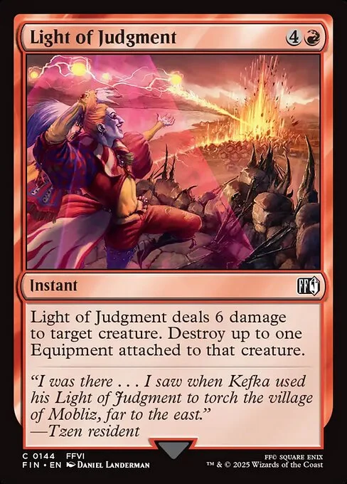 Light of Judgment, carta Magic di tipo Instant illustrata da Daniel Landerman