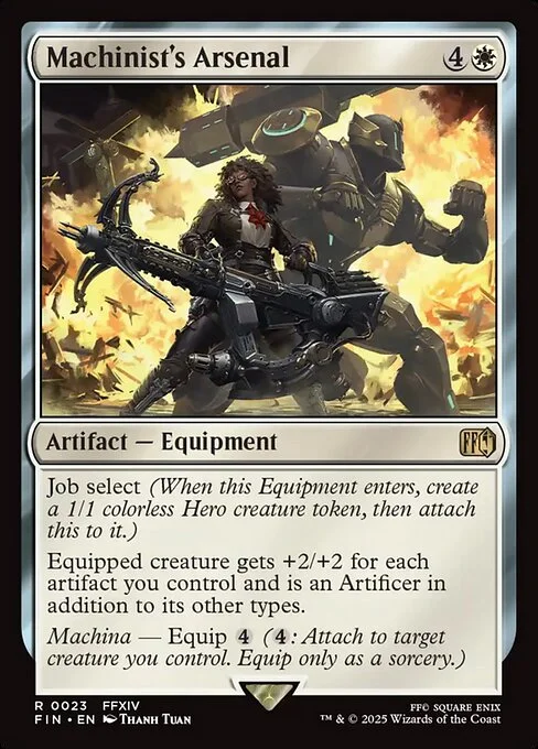 Machinist's Arsenal, carta Magic di tipo Artifact — Equipment illustrata da Thanh Tuấn