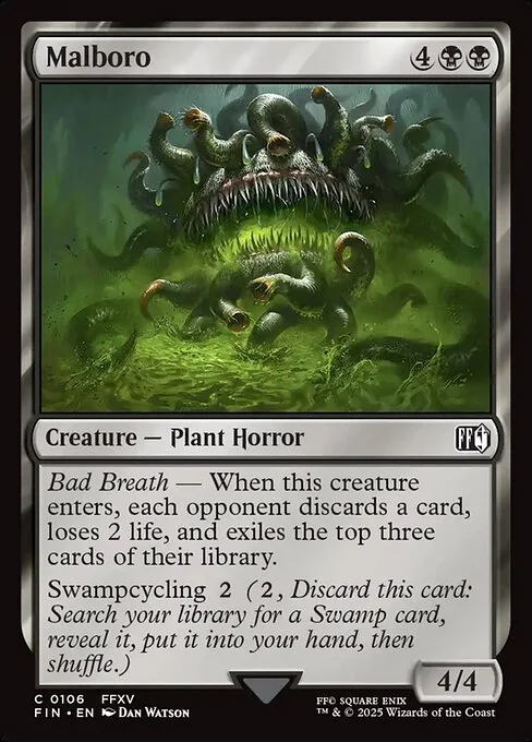 Malboro, carta Magic di tipo Creature — Plant Horror illustrata da Dan Watson