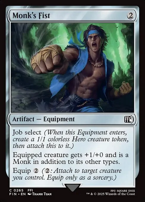 Monk's Fist, carta Magic di tipo Artifact — Equipment illustrata da Thanh Tuấn