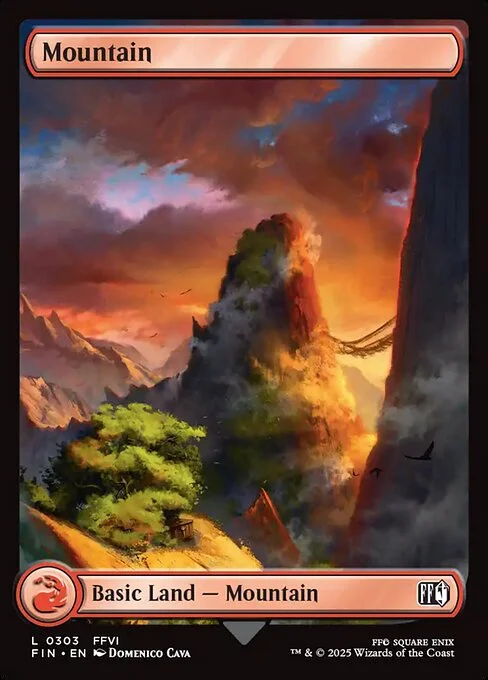 Mountain, carta Magic di tipo Basic Land — Mountain illustrata da Domenico Cava