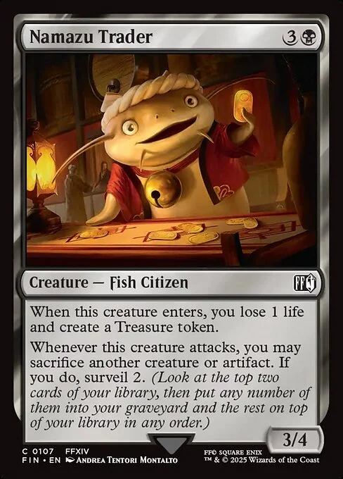 Namazu Trader, carta Magic di tipo Creature — Fish Citizen illustrata da Andrea Tentori Montalto