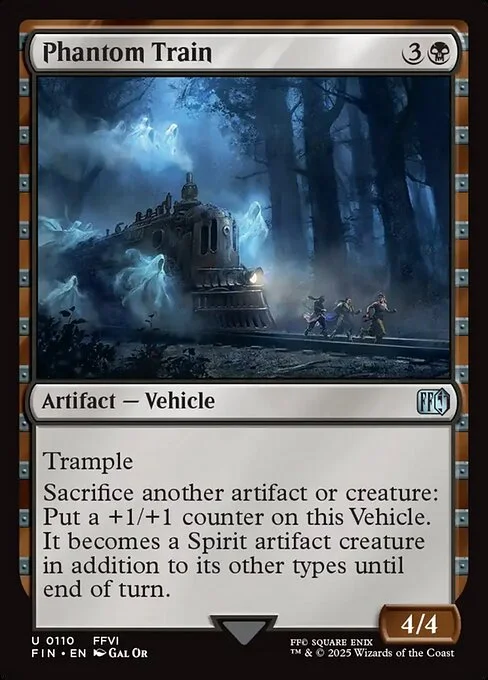 Phantom Train, carta Magic di tipo Artifact — Vehicle illustrata da Gal Or