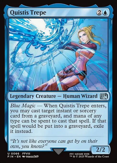 Quistis Trepe, carta Magic di tipo Legendary Creature — Human Wizard illustrata da Touge369