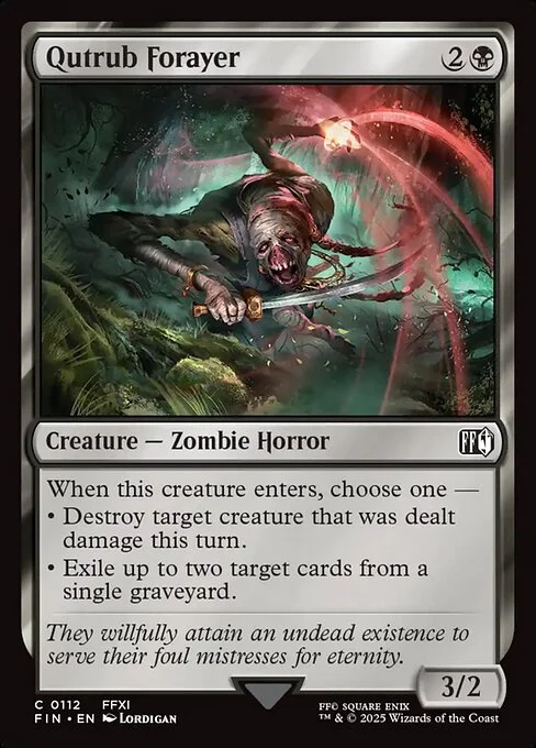 Qutrub Forayer, carta Magic di tipo Creature — Zombie Horror illustrata da Lordigan
