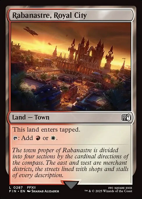 Rabanastre, Royal City, carta Magic di tipo Land — Town illustrata da Shahab Alizadeh
