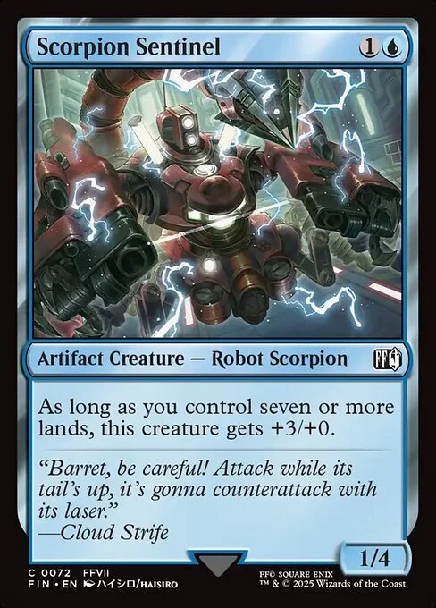 Scorpion Sentinel, carta Magic di tipo Artifact Creature — Robot Scorpion illustrata da HAISIRO