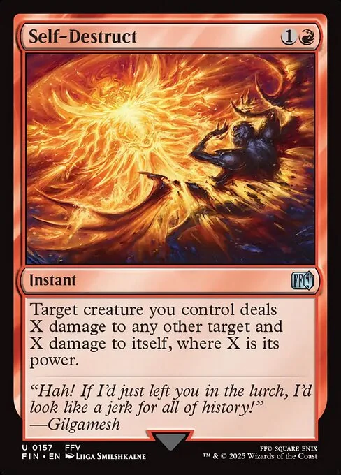 Self-Destruct, carta Magic di tipo Instant illustrata da Liiga Smilshkalne
