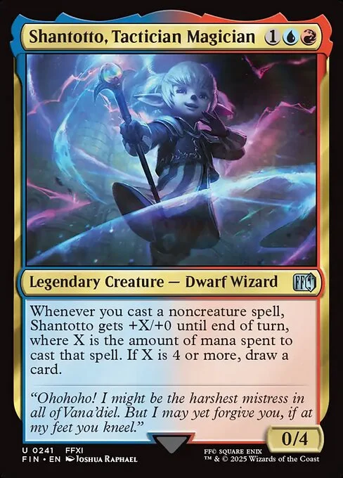 Shantotto, Tactician Magician, carta Magic di tipo Legendary Creature — Dwarf Wizard illustrata da Joshua Raphael