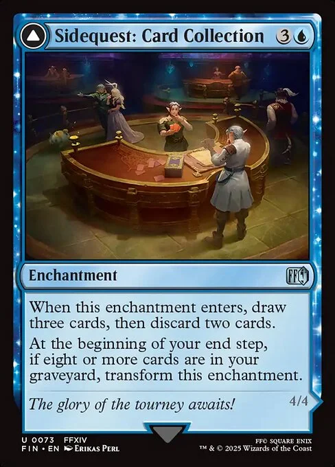 Sidequest: Card Collection // Magicked Card, carta Magic di tipo Enchantment // Artifact — Vehicle illustrata da Erikas Perl & Jurijus Chitrovas