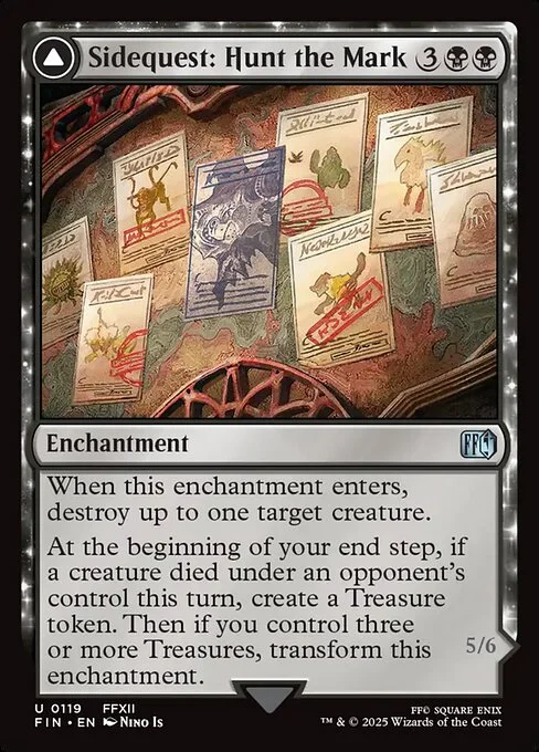 Sidequest: Hunt the Mark // Yiazmat, Ultimate Mark, carta Magic di tipo Enchantment // Legendary Creature — Dragon illustrata da Nino Is & Joshua Raphael