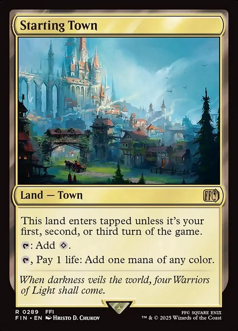 Starting Town, carta Magic di tipo Land — Town illustrata da Hristo D. Chukov