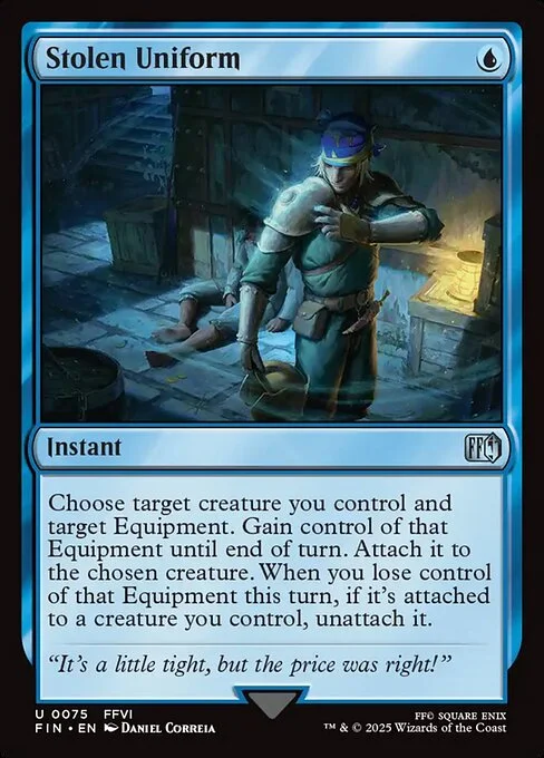 Stolen Uniform, carta Magic di tipo Instant illustrata da Daniel Correia