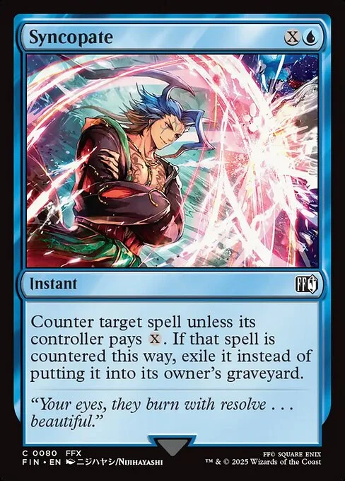 Syncopate, carta Magic di tipo Instant illustrata da Nijihayashi