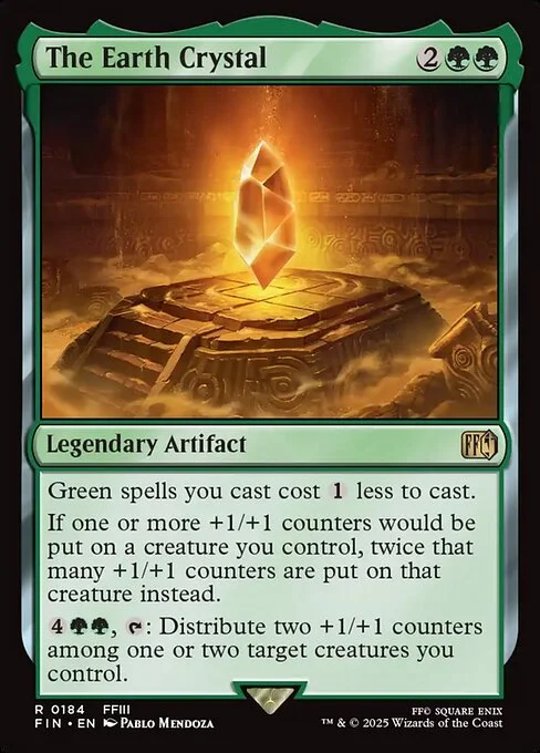 The Earth Crystal, carta Magic di tipo Legendary Artifact illustrata da Pablo Mendoza