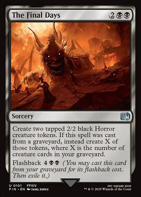 The Final Days, carta Magic di tipo Sorcery illustrata da Fang Xinyu