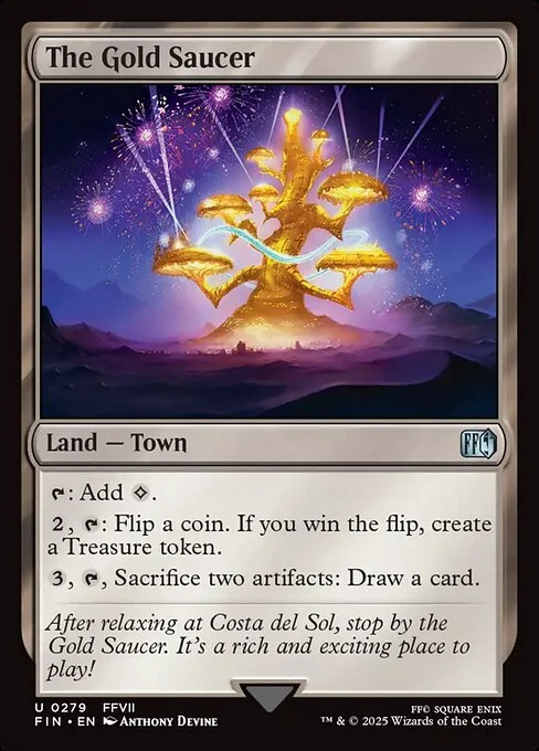 The Gold Saucer, carta Magic di tipo Land — Town illustrata da Anthony Devine