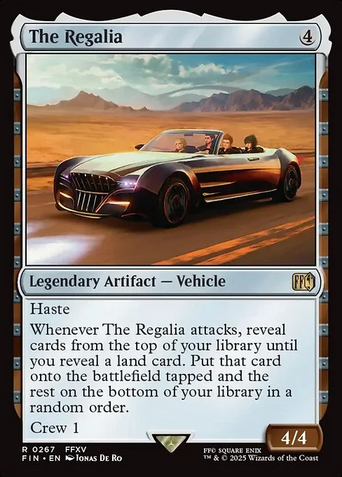 The Regalia, carta Magic di tipo Legendary Artifact — Vehicle illustrata da Jonas De Ro