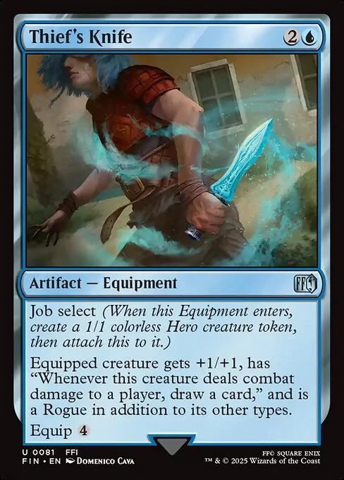 Thief's Knife, carta Magic di tipo Artifact — Equipment illustrata da Domenico Cava