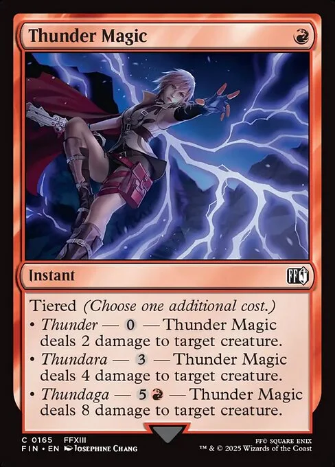 Thunder Magic, carta Magic di tipo Instant illustrata da Josephine Chang