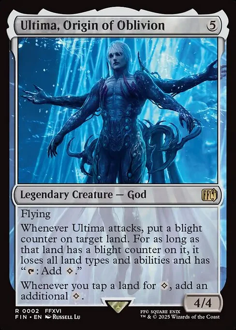 Ultima, Origin of Oblivion, carta Magic di tipo Legendary Creature — God illustrata da Russell Dongjun Lu