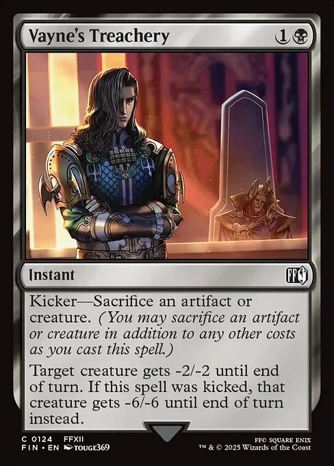 Vayne's Treachery, carta Magic di tipo Instant illustrata da Touge369