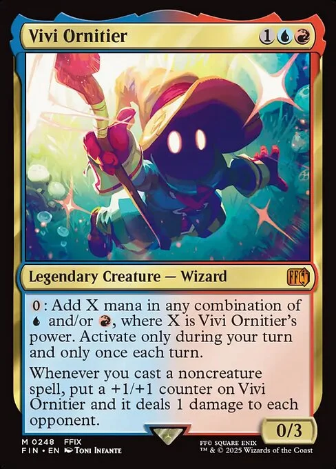Vivi Ornitier, carta Magic di tipo Legendary Creature — Wizard illustrata da Toni Infante