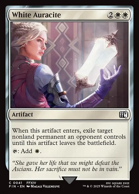 White Auracite, carta Magic di tipo Artifact illustrata da Magali Villeneuve