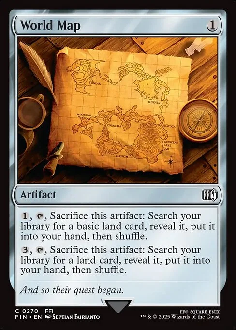 World Map, carta Magic di tipo Artifact illustrata da Septian Fajrianto