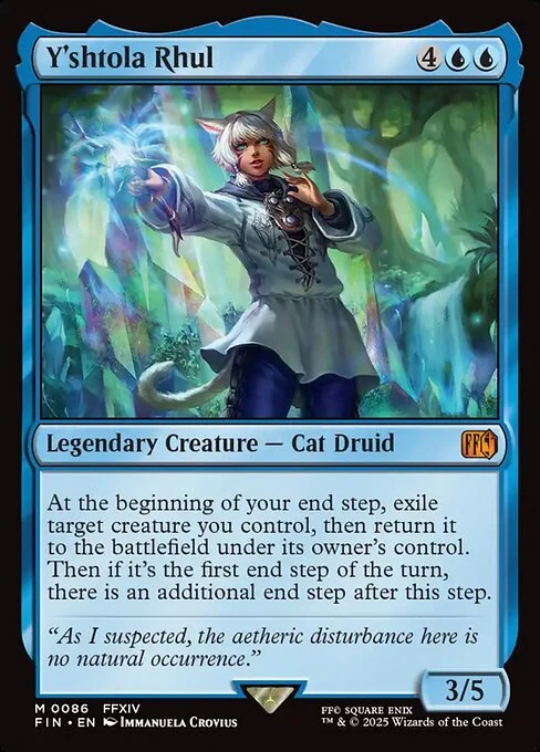 Y'shtola Rhul, carta Magic di tipo Legendary Creature — Cat Druid illustrata da Immanuela Crovius