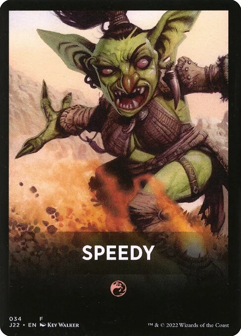 Speedy, carta Magic di tipo Card illustrata da Kev Walker