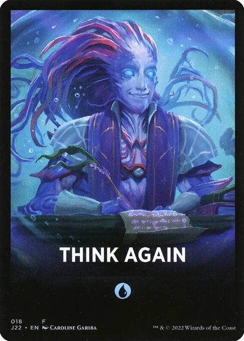 Think Again, carta Magic di tipo Card illustrata da Caroline Gariba