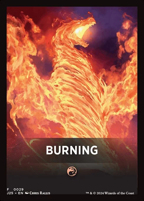 Burning, carta Magic di tipo Card illustrata da Chris Rallis