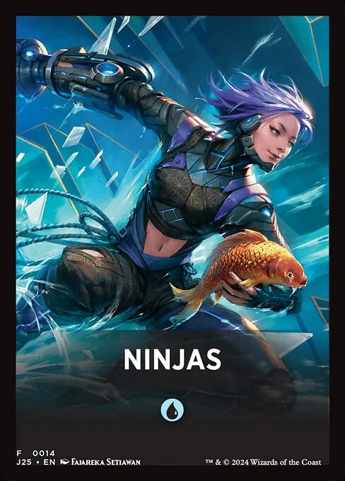 Ninjas, carta Magic di tipo Card illustrata da Fajareka Setiawan