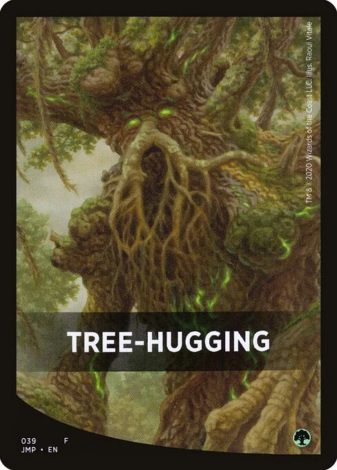 Tree-Hugging, carta Magic di tipo Card illustrata da Raoul Vitale