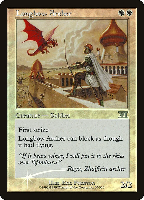 Longbow Archer, carta Magic di tipo Creature — Human Soldier Archer illustrata da Eric Peterson